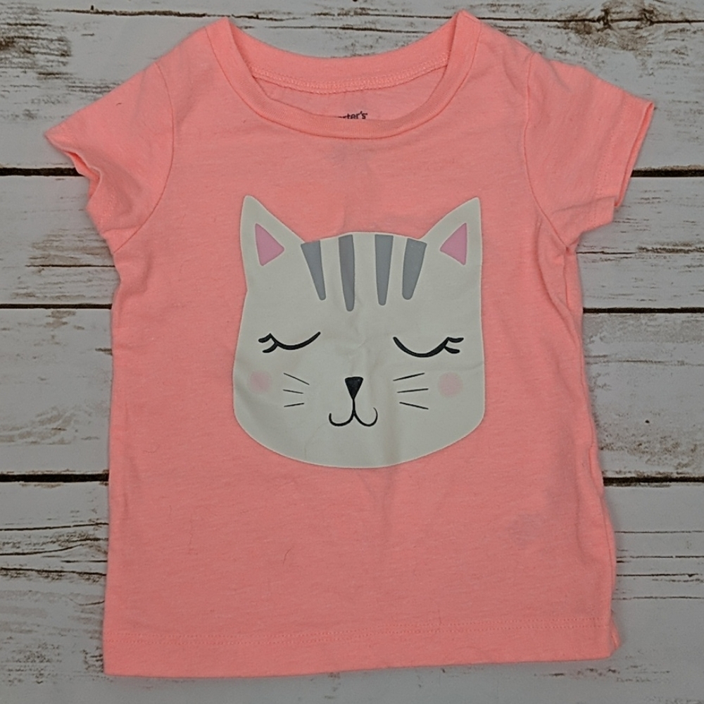 Carter's Pink Cat Shirt 12M